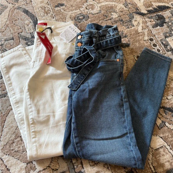 Guess Denim - GUESS Women's High Rise Jeans in Blue and Cream size 24 and 25